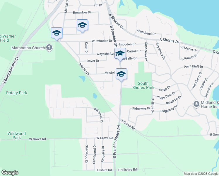 map of restaurants, bars, coffee shops, grocery stores, and more near 2475 Wakefield Drive in Decatur