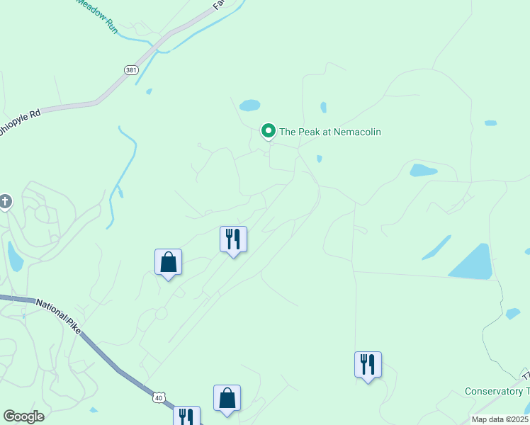 map of restaurants, bars, coffee shops, grocery stores, and more near Lafayette Drive in Farmington