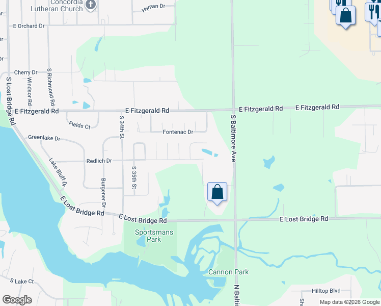 map of restaurants, bars, coffee shops, grocery stores, and more near 2566 Rachels Way in Decatur