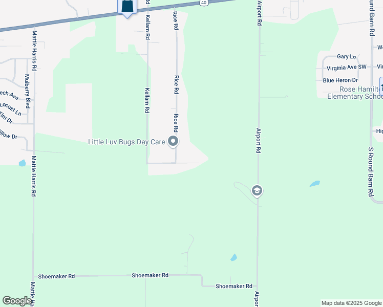 map of restaurants, bars, coffee shops, grocery stores, and more near 1547 Rice Road in Centerville