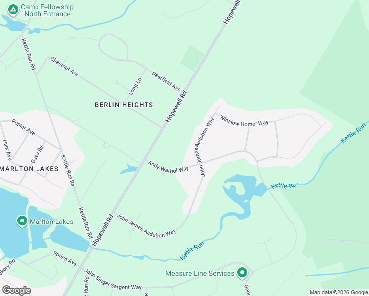 map of restaurants, bars, coffee shops, grocery stores, and more near 105 John James Audubon Way in Evesham Township