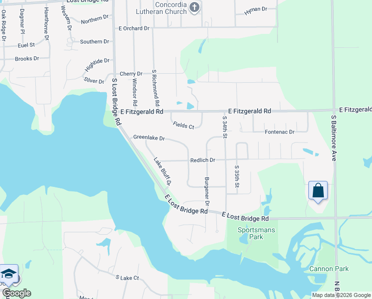 map of restaurants, bars, coffee shops, grocery stores, and more near 3153 Greenlake Drive in Decatur