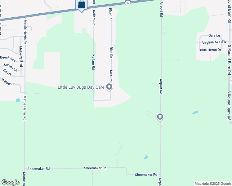 map of restaurants, bars, coffee shops, grocery stores, and more near 1547 Rice Road in Centerville