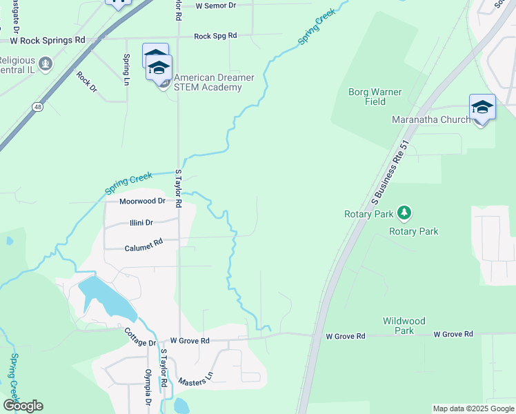 map of restaurants, bars, coffee shops, grocery stores, and more near West Granada Hills Court in Decatur