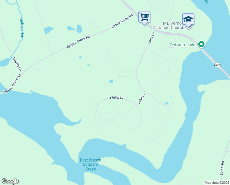 map of restaurants, bars, coffee shops, grocery stores, and more near 37 Phillip Drive in Kirkwood