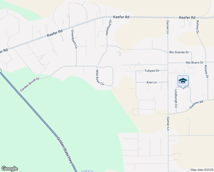 map of restaurants, bars, coffee shops, grocery stores, and more near 185 Wild Rose Circle in Chico