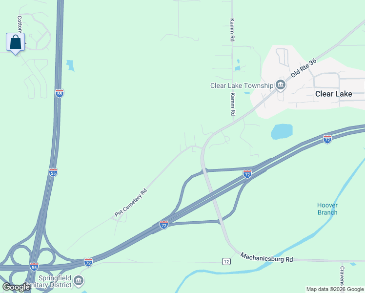 map of restaurants, bars, coffee shops, grocery stores, and more near 3809-3817 Pet Cemetery Road in Springfield