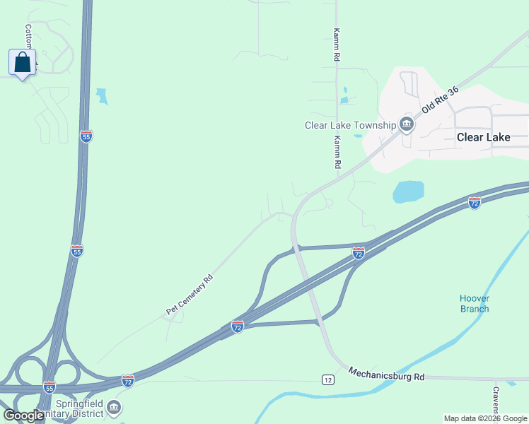 map of restaurants, bars, coffee shops, grocery stores, and more near 3809-3817 Pet Cemetery Road in Springfield