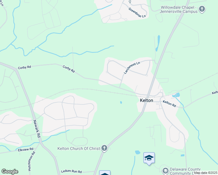 map of restaurants, bars, coffee shops, grocery stores, and more near 161 Corby Road in West Grove