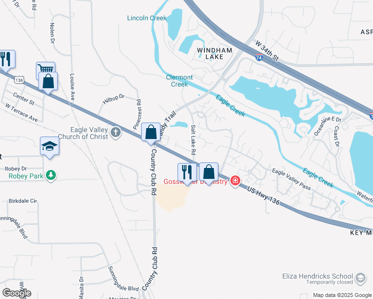 map of restaurants, bars, coffee shops, grocery stores, and more near 8149 Aragon Woods Drive in Indianapolis
