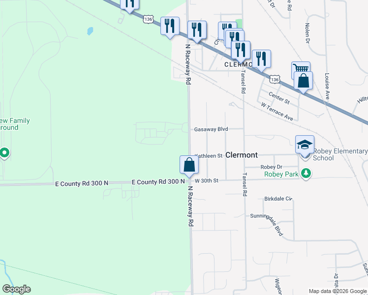 map of restaurants, bars, coffee shops, grocery stores, and more near in Indianapolis