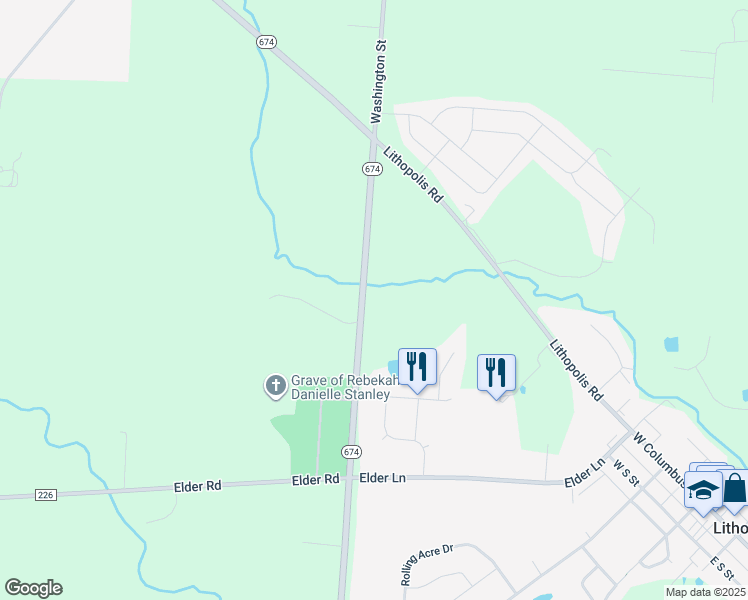 map of restaurants, bars, coffee shops, grocery stores, and more near 4994 Winchester Southern Road in Canal Winchester