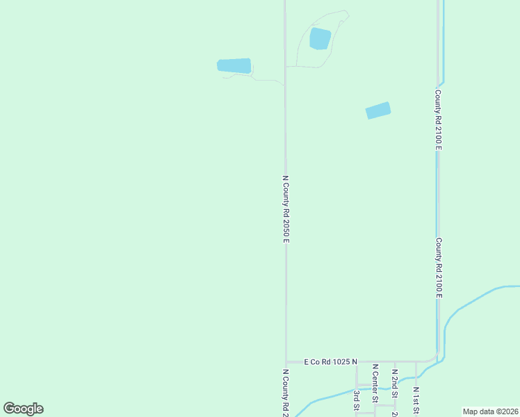 map of restaurants, bars, coffee shops, grocery stores, and more near 1060N North County Road 2050 East in Villa Grove