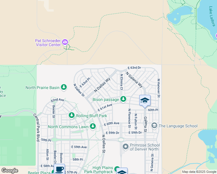map of restaurants, bars, coffee shops, grocery stores, and more near 6292 Emporia Street in Denver