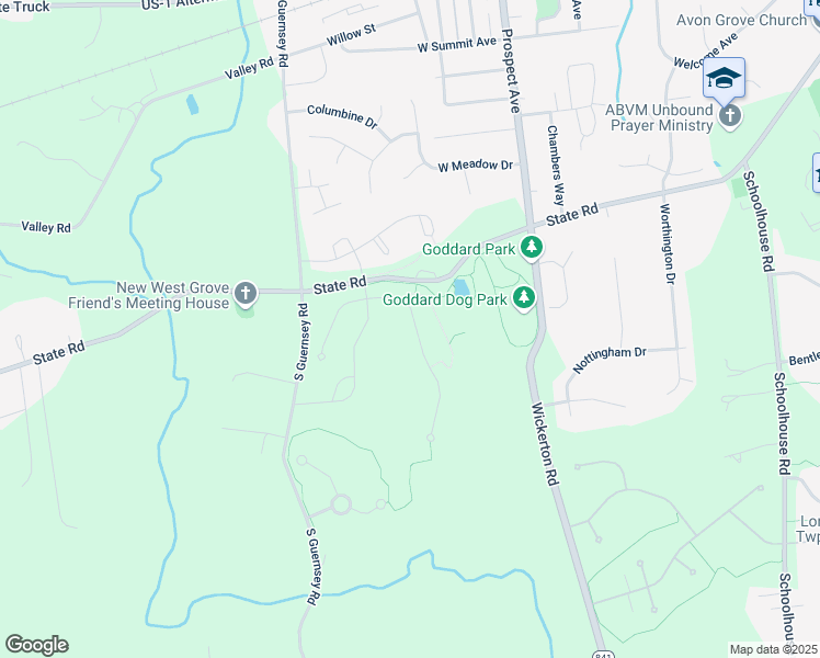 map of restaurants, bars, coffee shops, grocery stores, and more near 810 Edna Jane Lane in West Grove