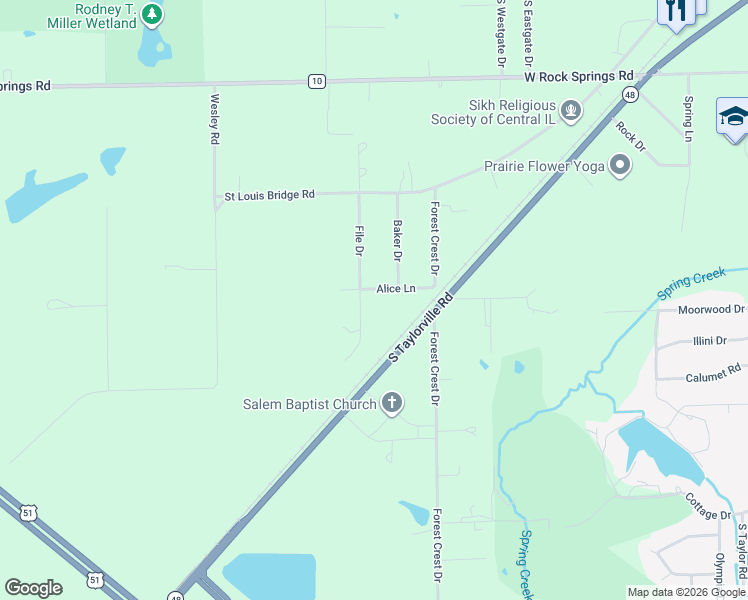 map of restaurants, bars, coffee shops, grocery stores, and more near 2440 File Drive in Decatur