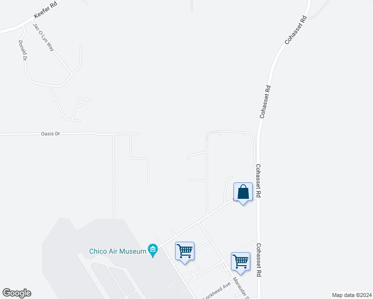 map of restaurants, bars, coffee shops, grocery stores, and more near 141 Skycreek Court in Chico