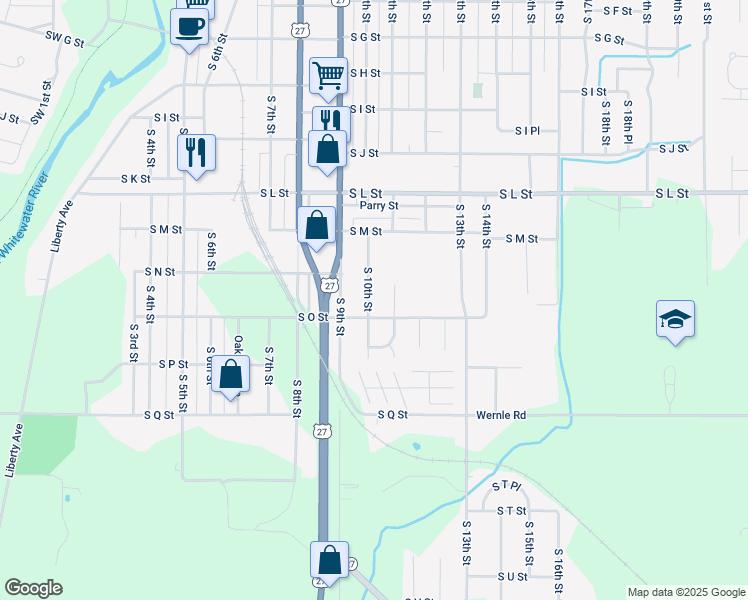 map of restaurants, bars, coffee shops, grocery stores, and more near 1411 South 10th Street in Richmond