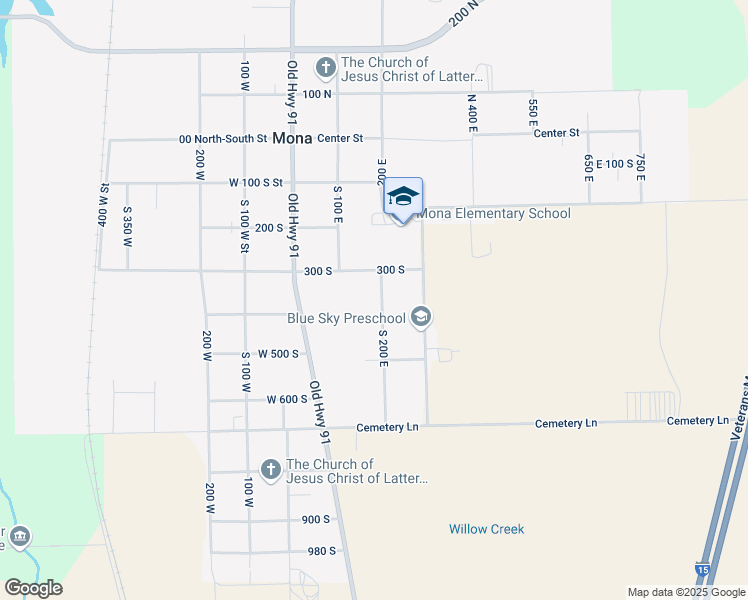 map of restaurants, bars, coffee shops, grocery stores, and more near 366 South 200 East in Mona