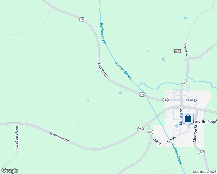 map of restaurants, bars, coffee shops, grocery stores, and more near 49397 Zep Road West in Sarahsville