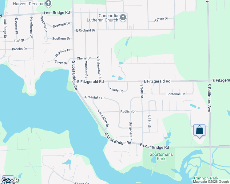 map of restaurants, bars, coffee shops, grocery stores, and more near 3229 Fields Court in Decatur