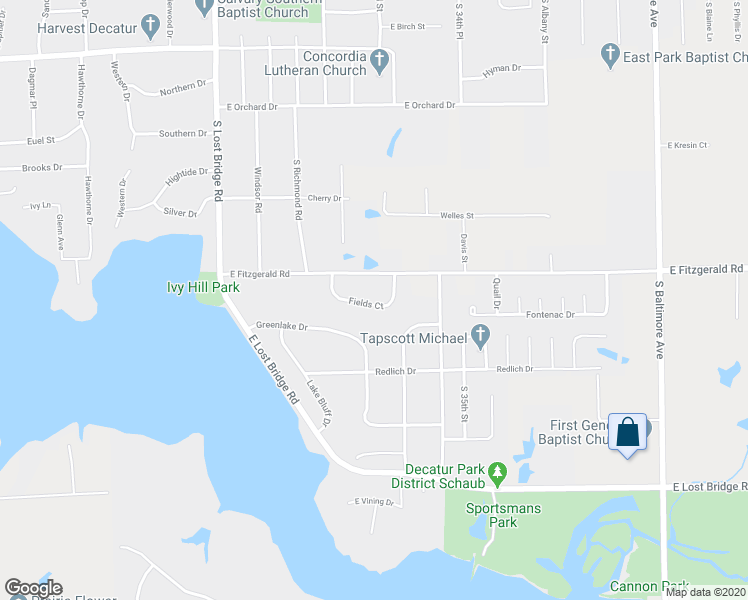 map of restaurants, bars, coffee shops, grocery stores, and more near 3260 Fields Court in Decatur