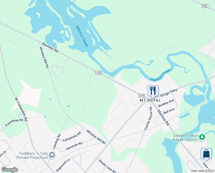 map of restaurants, bars, coffee shops, grocery stores, and more near 49 Berkley Road in Mount Royal