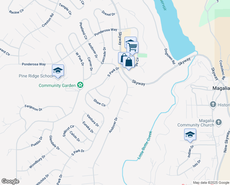 map of restaurants, bars, coffee shops, grocery stores, and more near 13846 Tulsa Court in Magalia