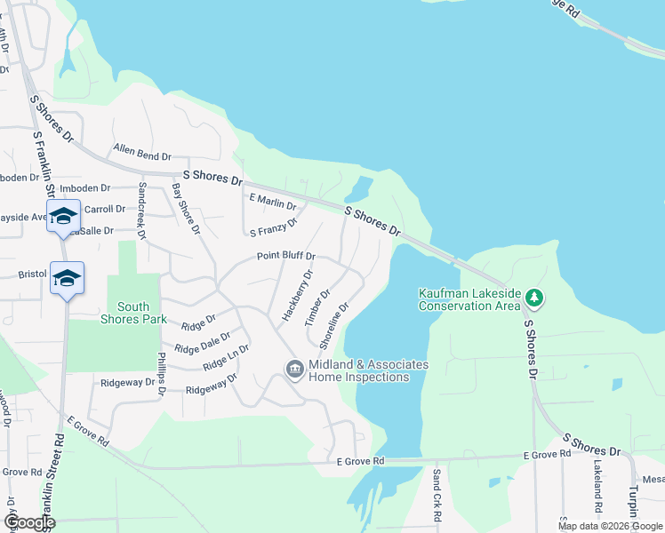 map of restaurants, bars, coffee shops, grocery stores, and more near 299-341 Point Bluff Drive in Decatur