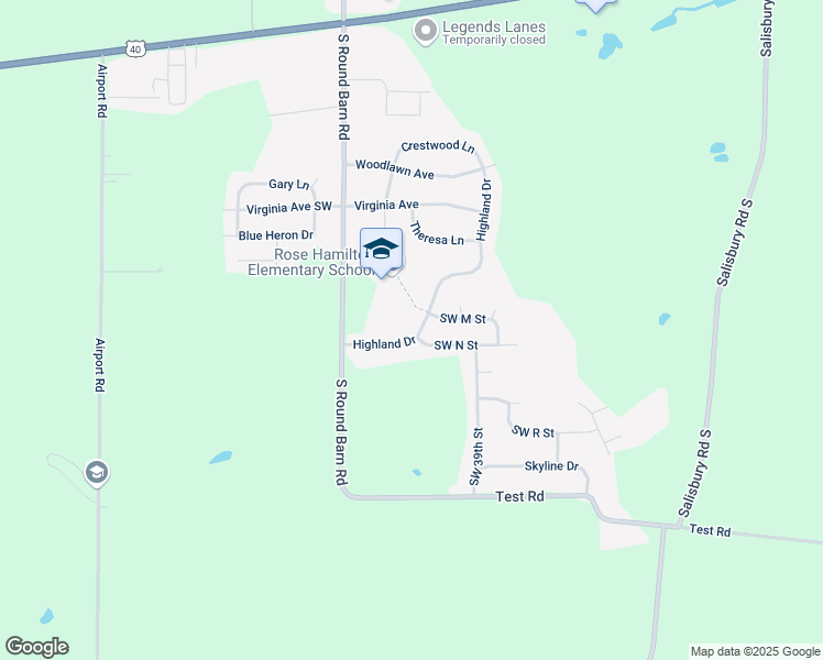 map of restaurants, bars, coffee shops, grocery stores, and more near 4160 Highland Drive in Richmond