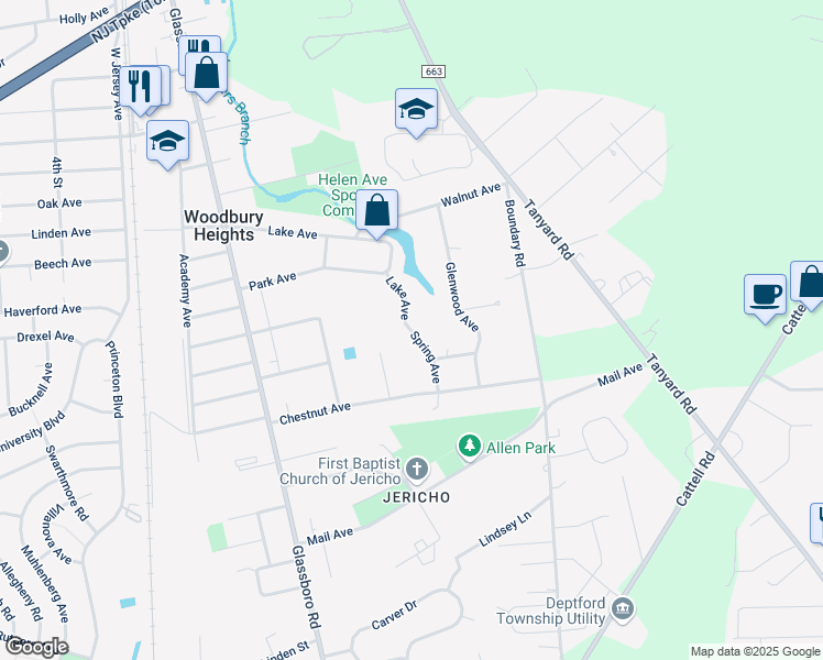 map of restaurants, bars, coffee shops, grocery stores, and more near in Deptford