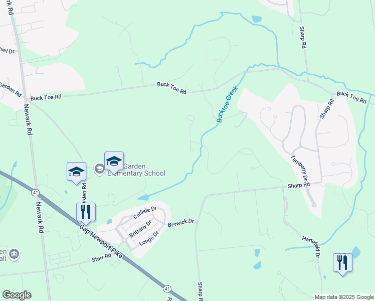 map of restaurants, bars, coffee shops, grocery stores, and more near 105 Kittanset Court in Avondale