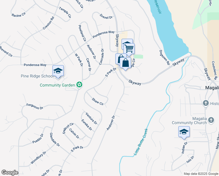 map of restaurants, bars, coffee shops, grocery stores, and more near 13846 Tulsa Court in Magalia