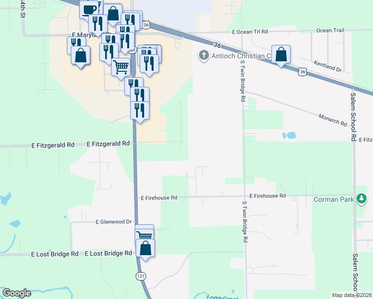 map of restaurants, bars, coffee shops, grocery stores, and more near 2398 South Mount Zion Road in Decatur