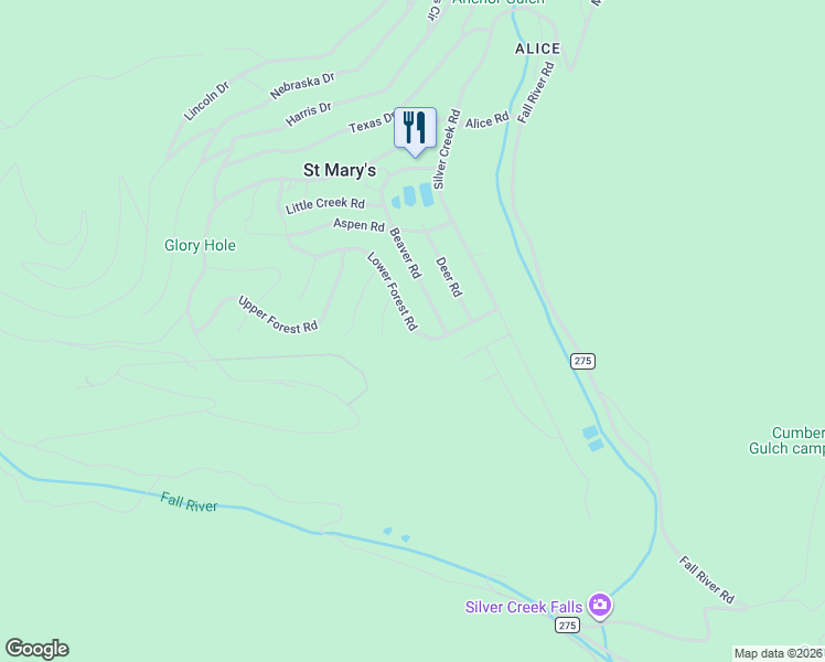 map of restaurants, bars, coffee shops, grocery stores, and more near 25 Beaver Road in Idaho Springs