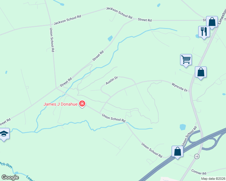 map of restaurants, bars, coffee shops, grocery stores, and more near 267 Wyncote Drive in Oxford