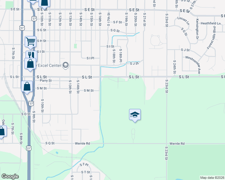 map of restaurants, bars, coffee shops, grocery stores, and more near 1300 South 18th Street in Richmond