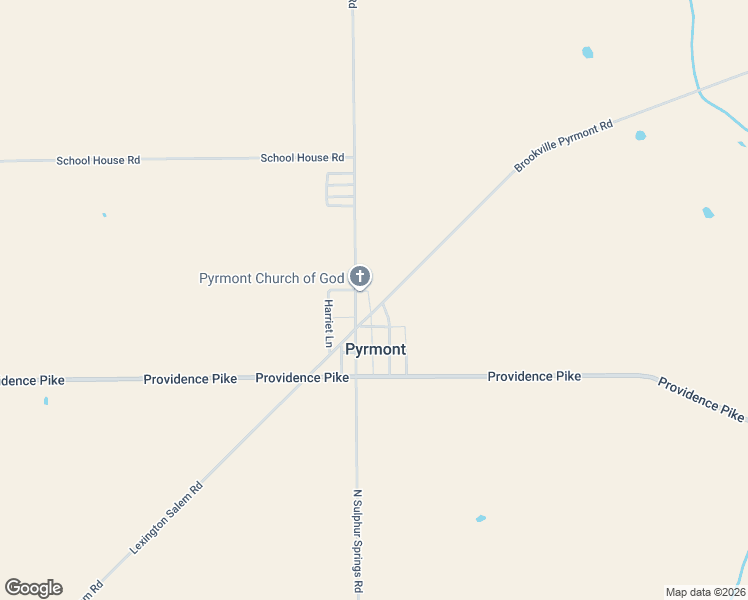 map of restaurants, bars, coffee shops, grocery stores, and more near 14905 Brookville Pyrmont Road in Brookville