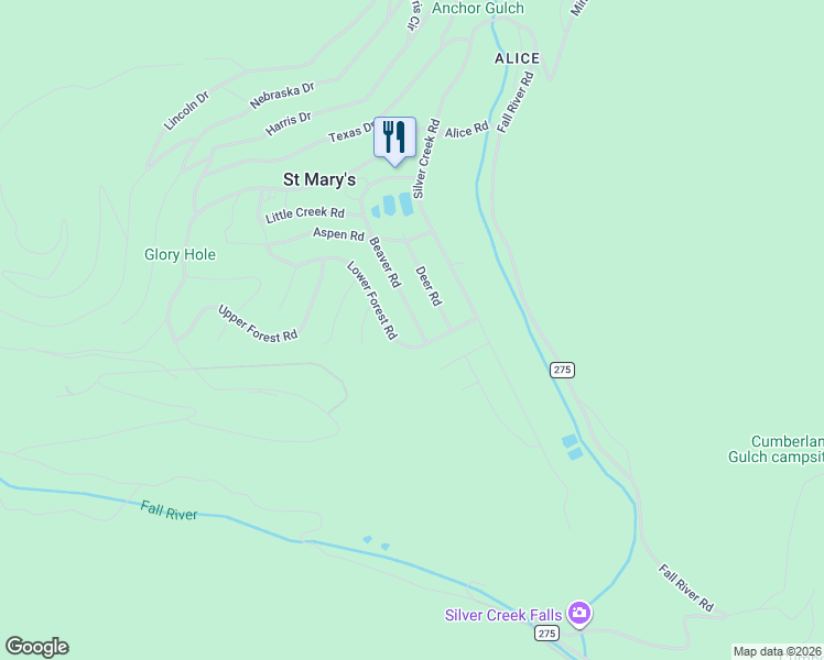 map of restaurants, bars, coffee shops, grocery stores, and more near 25 Beaver Road in Idaho Springs