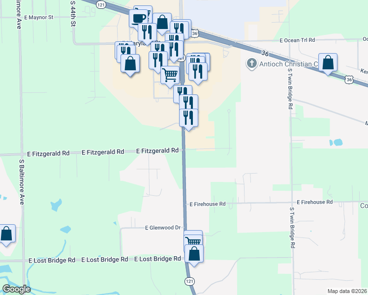 map of restaurants, bars, coffee shops, grocery stores, and more near 2398 South Mount Zion Road in Decatur