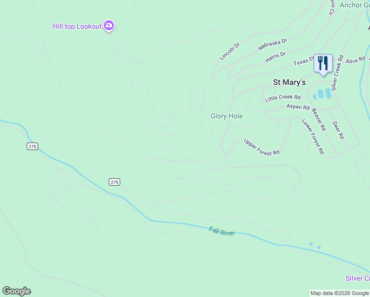 map of restaurants, bars, coffee shops, grocery stores, and more near 200 Loch Lomond Road in Idaho Springs