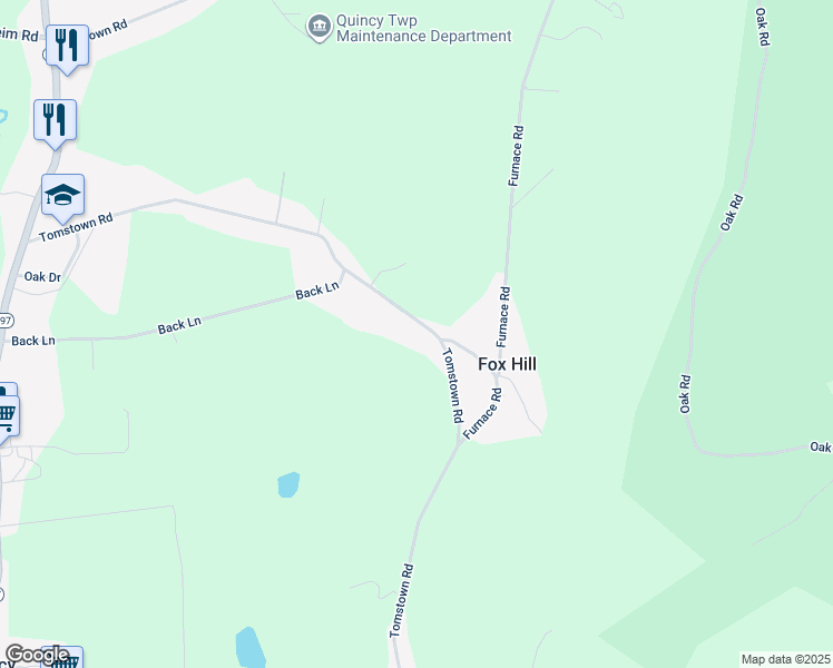 map of restaurants, bars, coffee shops, grocery stores, and more near 8391 Tomstown Road in Waynesboro