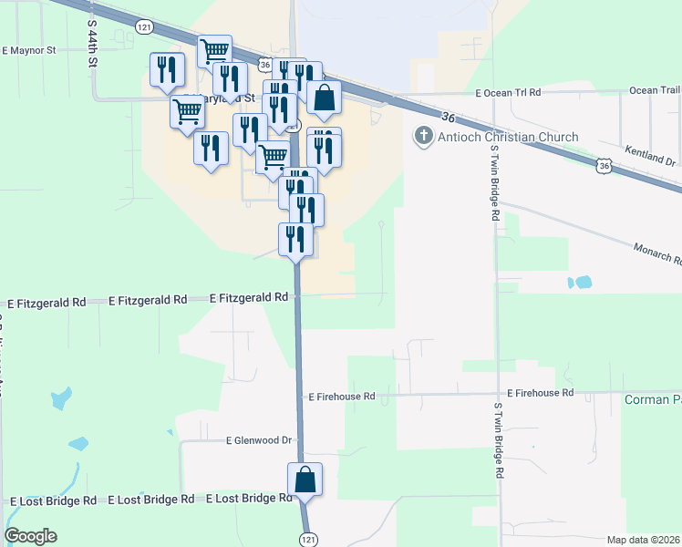 map of restaurants, bars, coffee shops, grocery stores, and more near 2360 Mount Zion Road in Decatur
