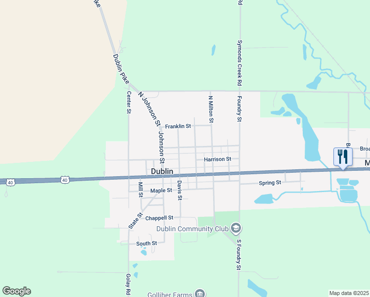 map of restaurants, bars, coffee shops, grocery stores, and more near in Dublin