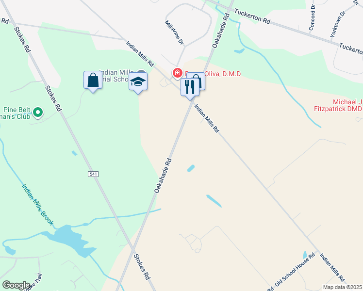 map of restaurants, bars, coffee shops, grocery stores, and more near 458 Oakshade Road in Shamong