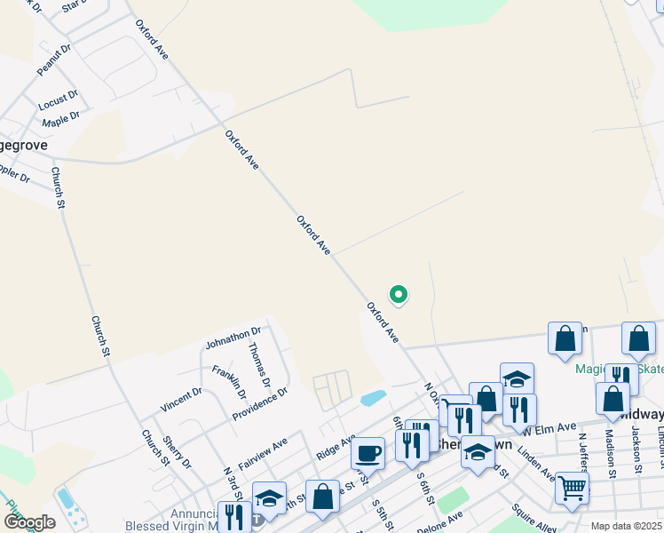 map of restaurants, bars, coffee shops, grocery stores, and more near 300 Oxford Avenue in Hanover