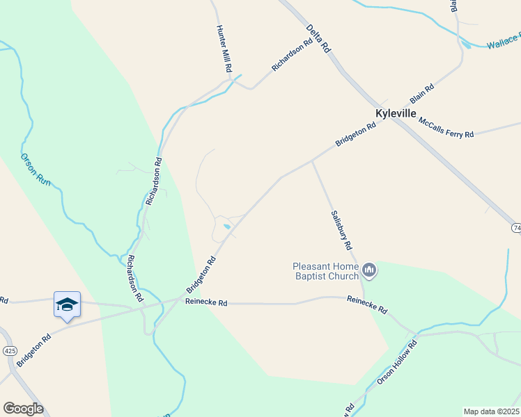map of restaurants, bars, coffee shops, grocery stores, and more near 1298 Bridgeton Road in Airville