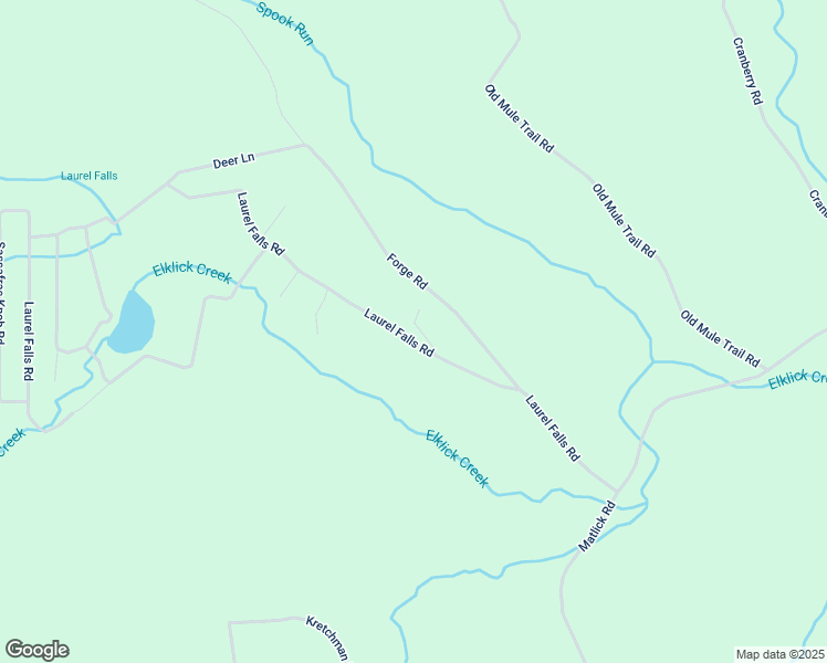 map of restaurants, bars, coffee shops, grocery stores, and more near Laurel Falls Road in Meyersdale