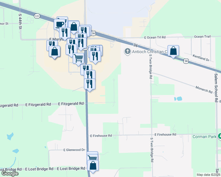 map of restaurants, bars, coffee shops, grocery stores, and more near 2360 Mount Zion Road in Decatur