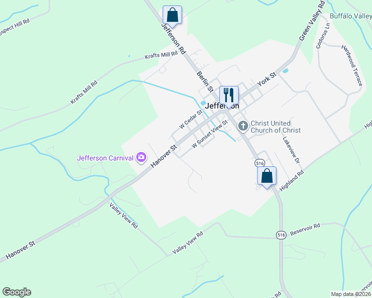 map of restaurants, bars, coffee shops, grocery stores, and more near 37 West Sunset View Street in Spring Grove